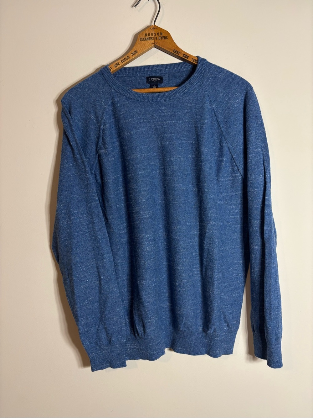 J. Crew Cotton Sweater Heathered Blue Large